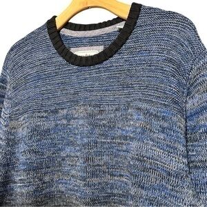 Tommy Bahama Jeans Men’s Size XL Blue Black Marled Cotton Knit Ombré Sweater